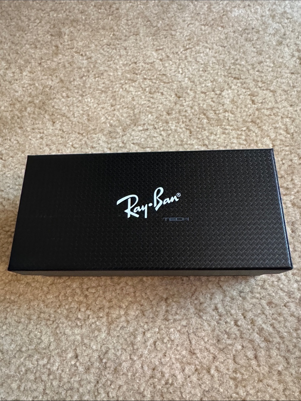 Ray-Ban Black Sunglasses Case Box with White Logo
